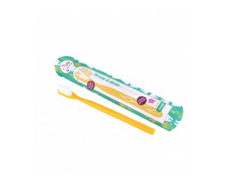 Brosse  dent cologique rechargeable jaune MEDIUM