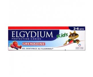 ELGYDIUM Dentifrice Kids 2/6ans grenadine tube de 50ml
