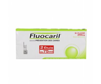 FLUOCARIL Dentifrice bi-fluor 250mg menthe lot de 2 tubes 75ml