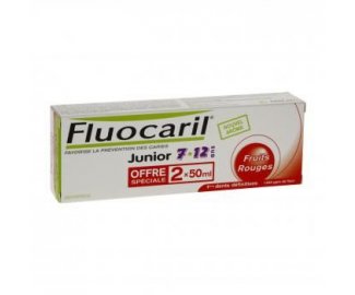 FLUOCARIL Junior 7/12 ans Fruits rouges lot de 2 tubes de 50ml