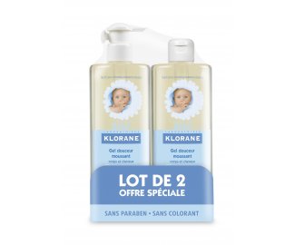 Gel moussant corps et cheveux lot de 2 x 500 ml