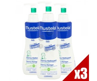  Gel Moussant dermo-nettoyant Peau/Cheveux LOT DE 3 x500 mL