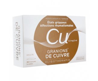 GRANIONS de Cuivre 30 ampoules buvables 