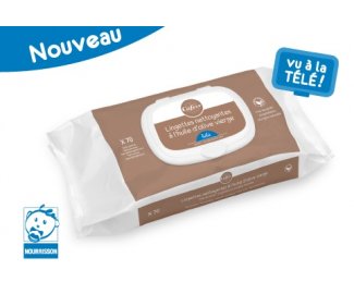 Lingettes nettoyantes  l'huile d'olive x70