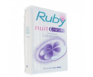 RUBY SERVIETTES EXTRA-LONGUE ET EPAISSE - NUIT 12 serviettes