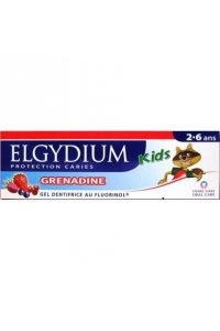 ELGYDIUM Dentifrice Kids 2/6ans grenadine tube de 50ml