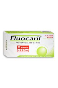 FLUOCARIL Dentifrice bi-fluor 250mg menthe lot de 2 tubes 125ml