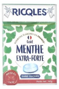 RICQLES bonbons Menthe sans sucre