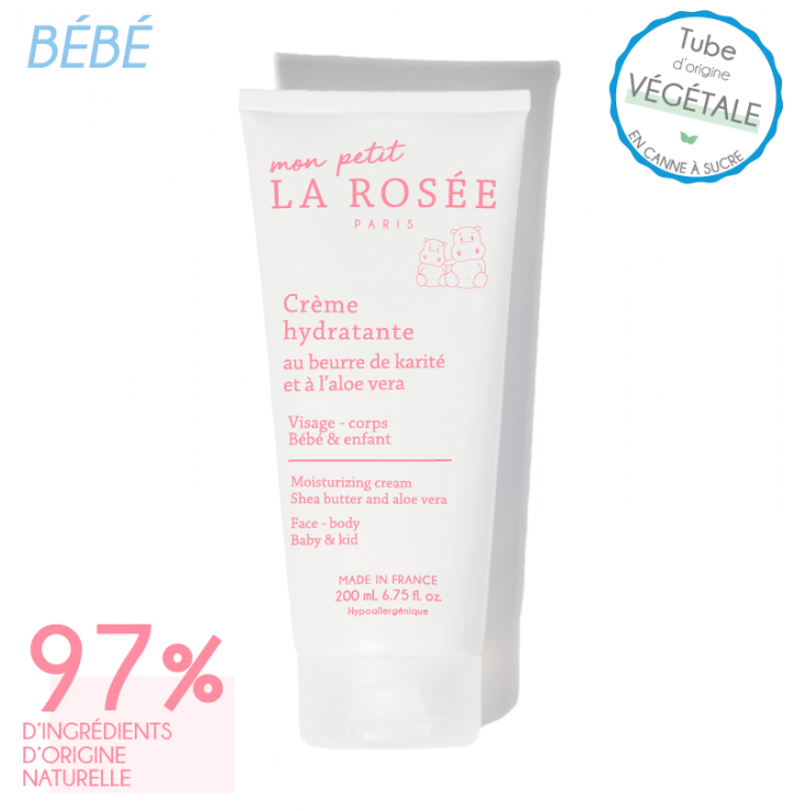 Crème hydratante visage et corps pour bébé La Rosée