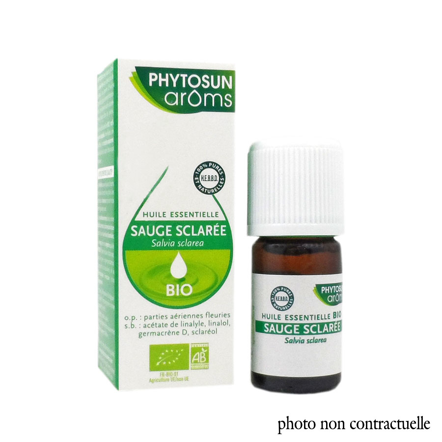 Huile essentielle de sauge sclarée Bio Phytosun arôms - flacon de 5 ml