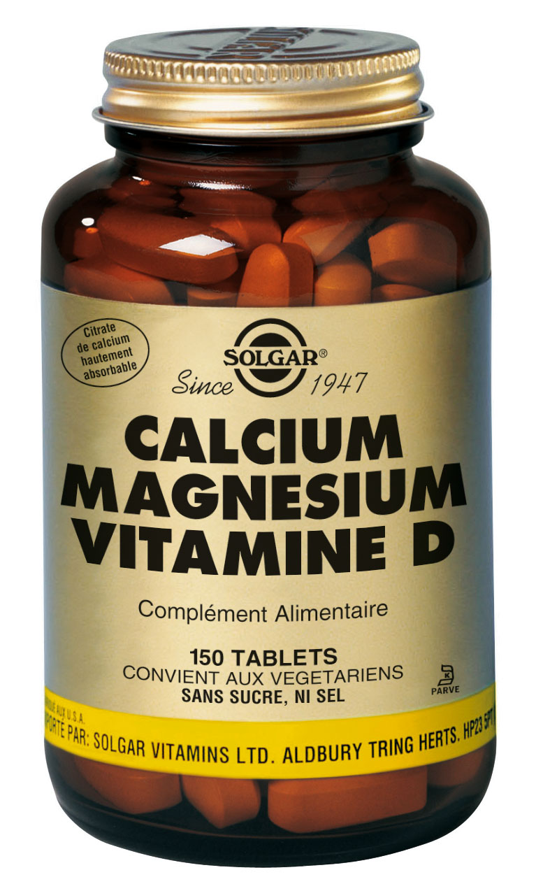 La pharmacie rolland SOLGAR Calcium Magnésium Vitamine D 150 comprimés